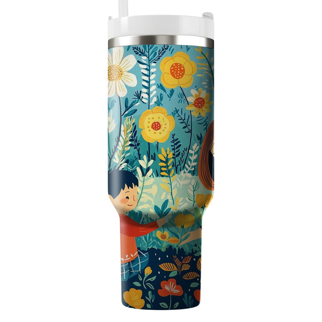 The Blossoms Of Support: A Mother’s Love Cultivating Growth Tumblers With Lids