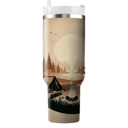 Retro Campfire Tales  Travel Tumblers
