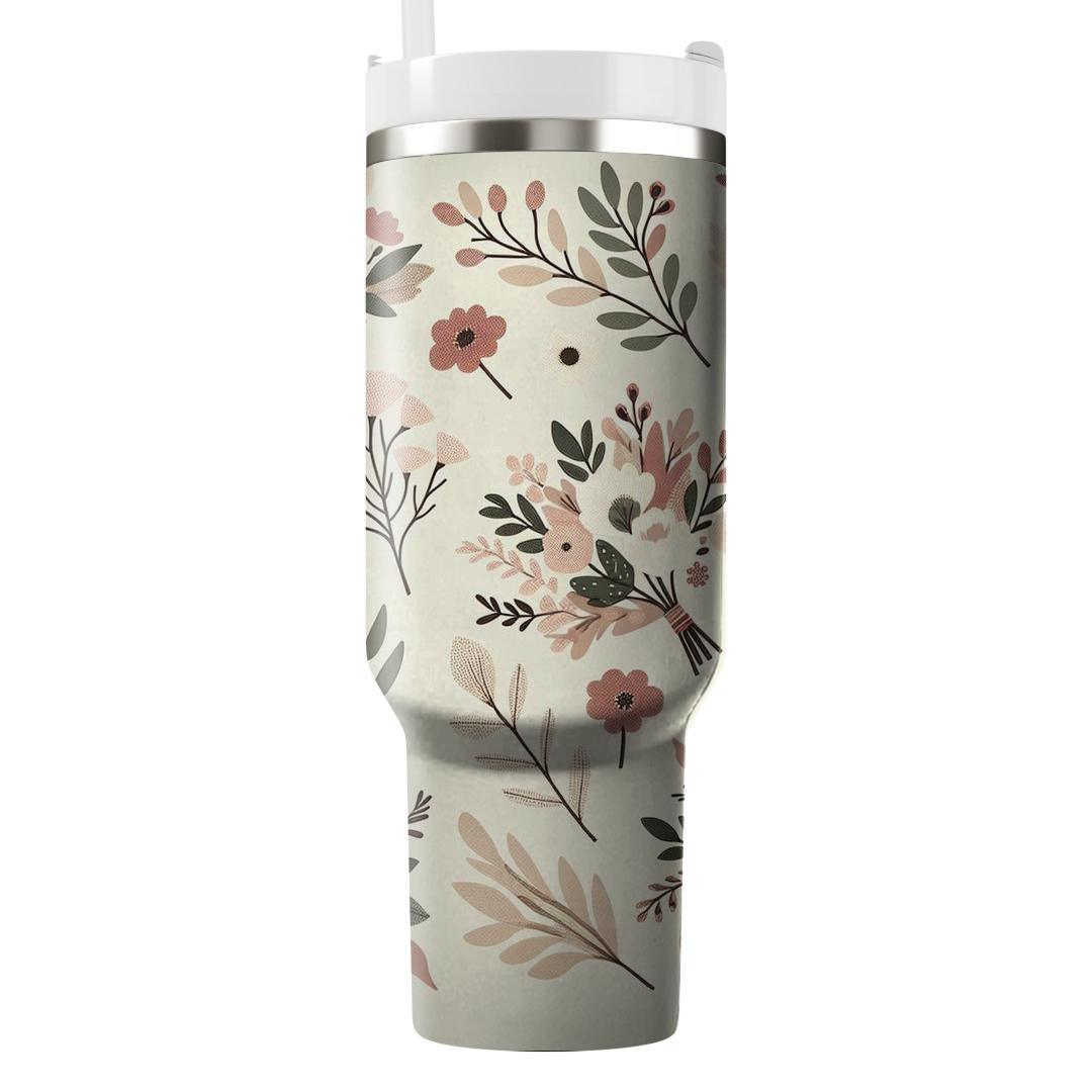 Rustic Floral Bouquet  Custom Tumblers