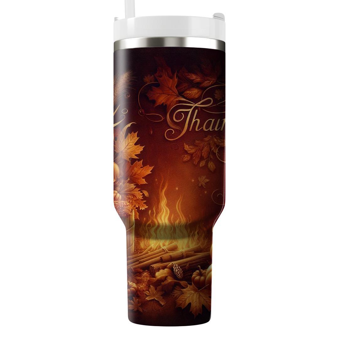 Embers Of The Past - Thanksgiving Reflections  Tumblers With Lids