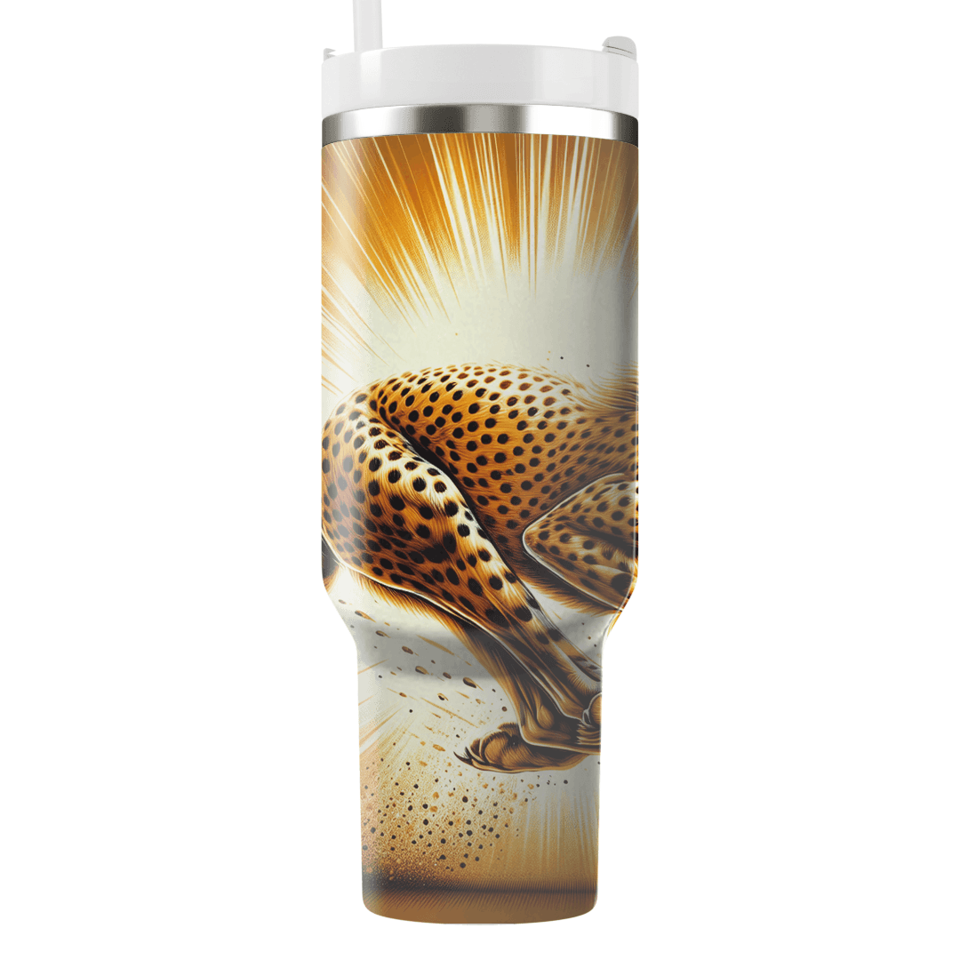 Energetic Cheetah Sprint  Tumbler Cups