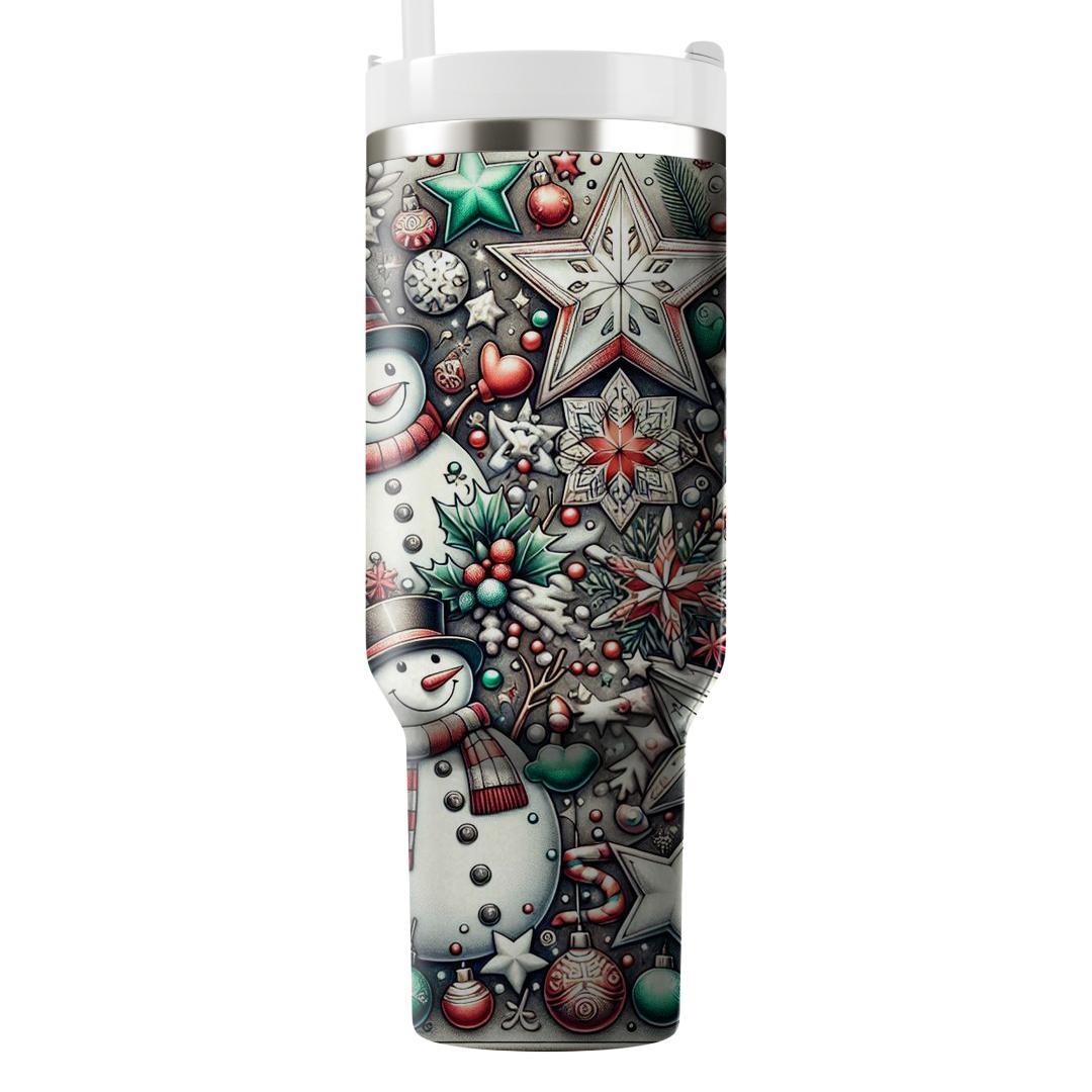 Festive Winter Glee  Tumblers With Lids