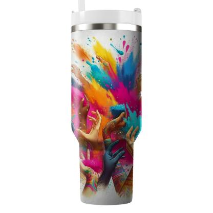 Fables Of Color - Holi Festival  Tumblers With Lids