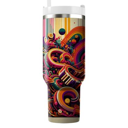 Groovy Typography  Travel Tumblers