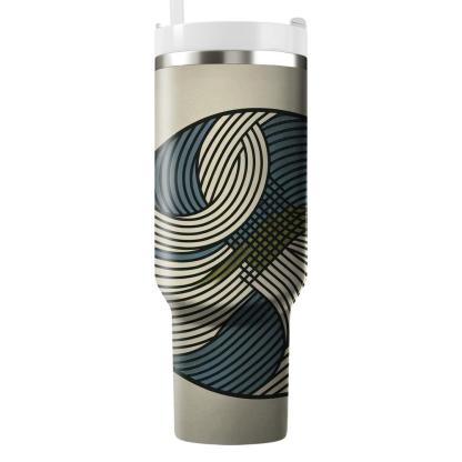 Retro Pinstripe  Travel Tumblers