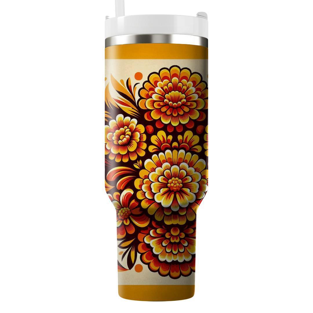 Amber Marigold Festival  Tumbler Cups
