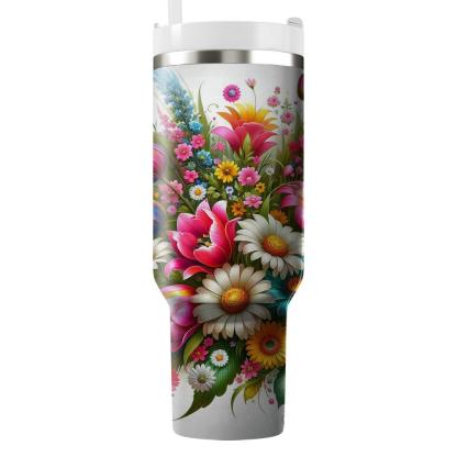 Spring Celebration Bouquet  Tumbler Cups