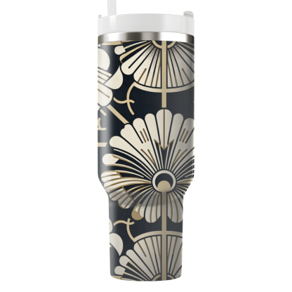 Art Deco Fan Pattern Tumbler Cups