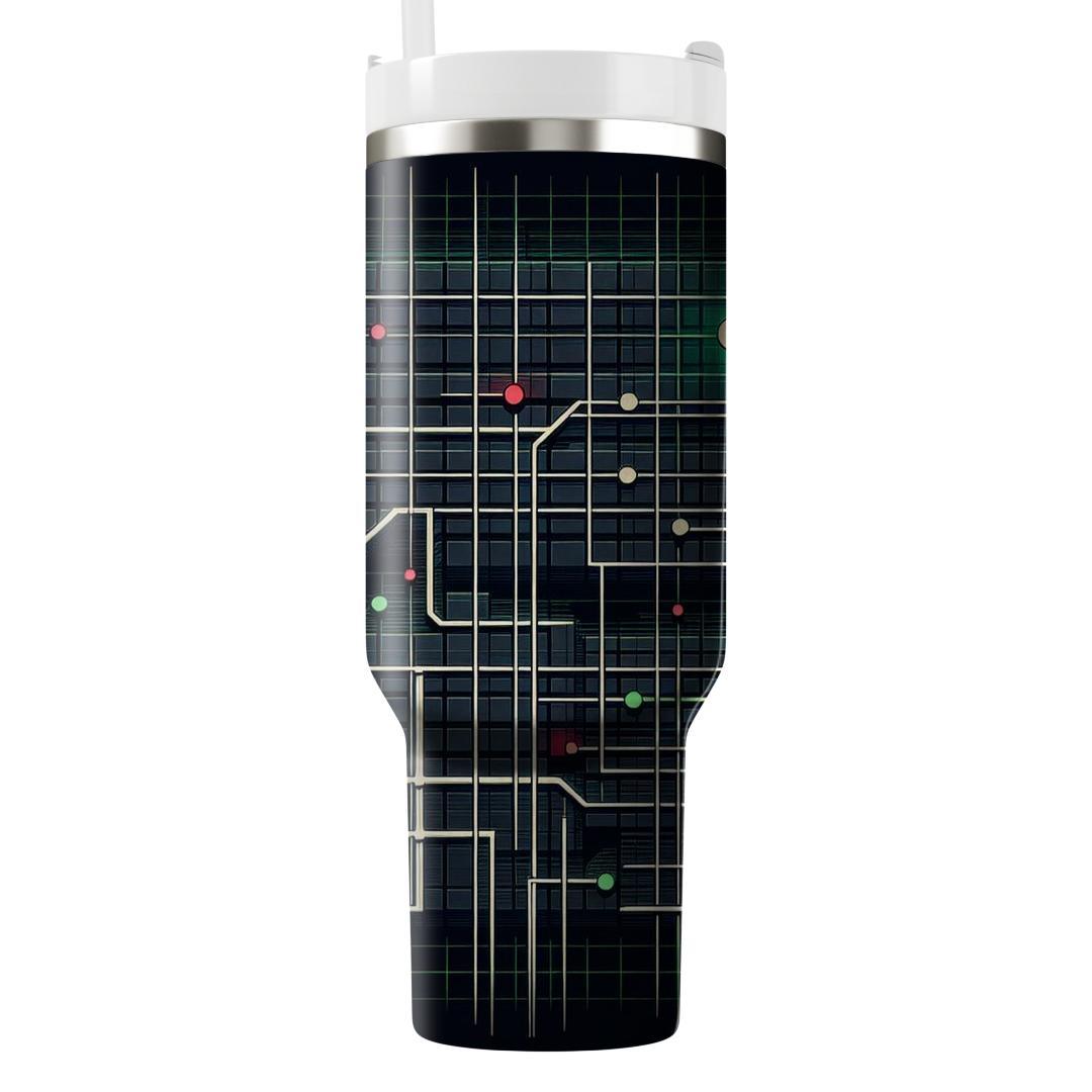 Grid Lines  Personalized Tumblers