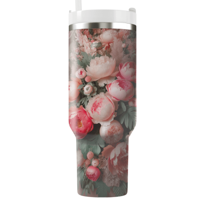 Lush Peony Garden  Tumblers With Lids