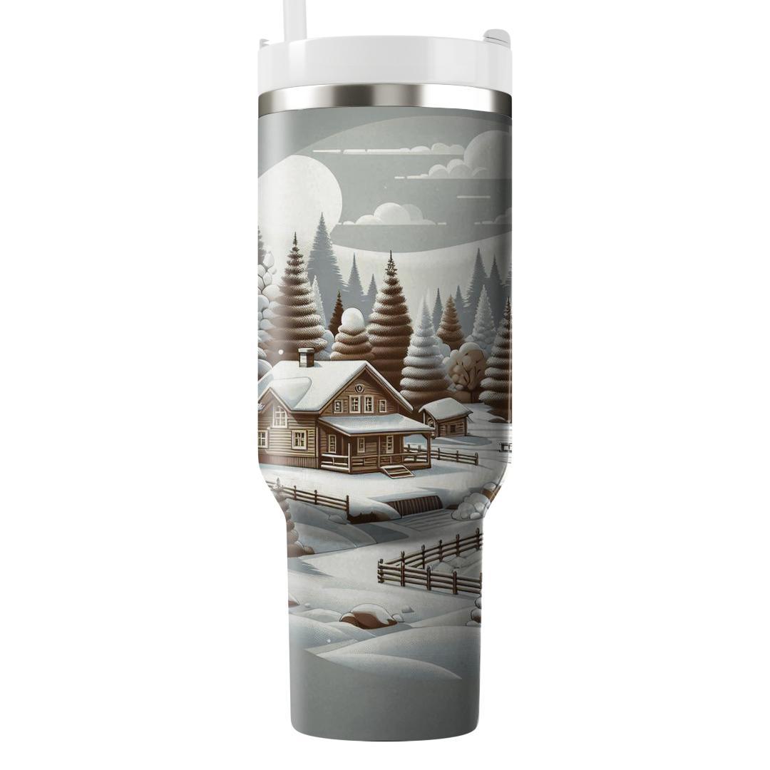 Winter Snowbound Retreat  Tumbler Cups