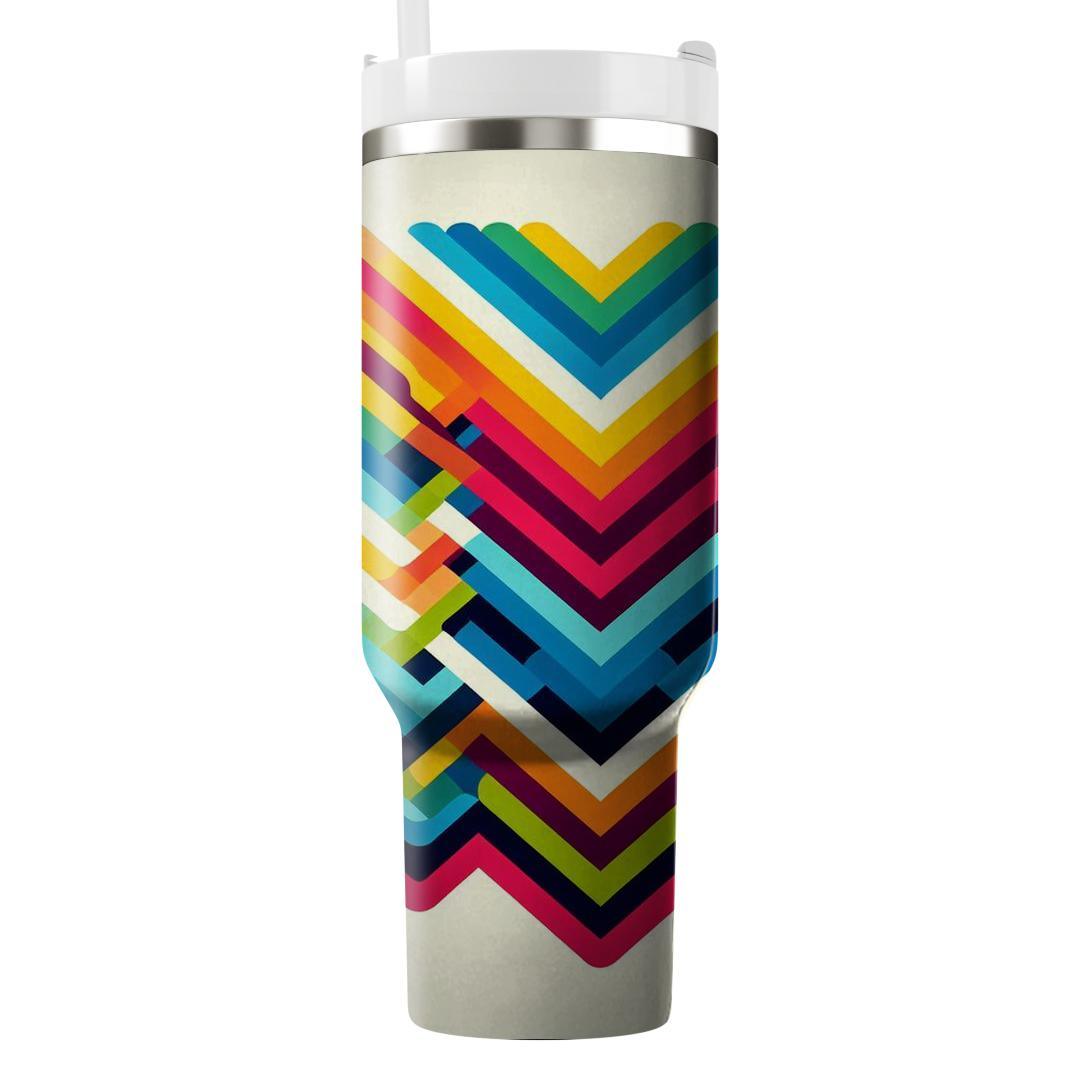 Prismatic Chevron Adventure  Decorative Tumblers