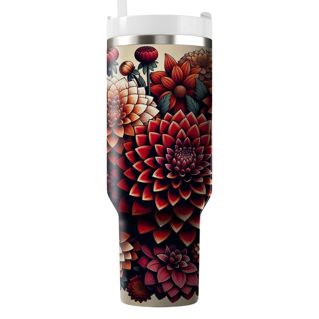 Majestic Dahlia Symphony  Unique Tumblers