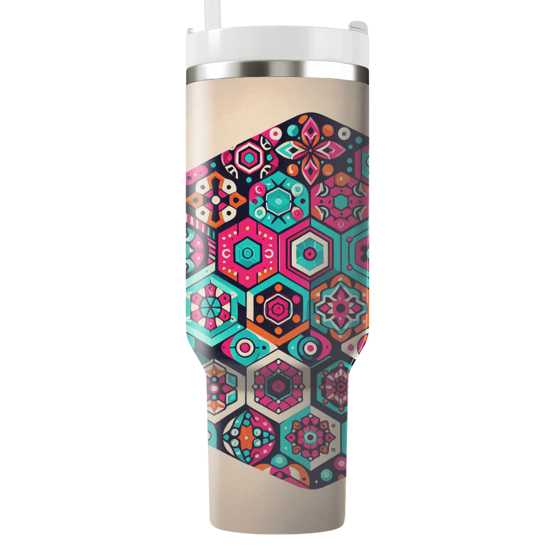 Colorful Hexagon Patterns  Custom Tumblers