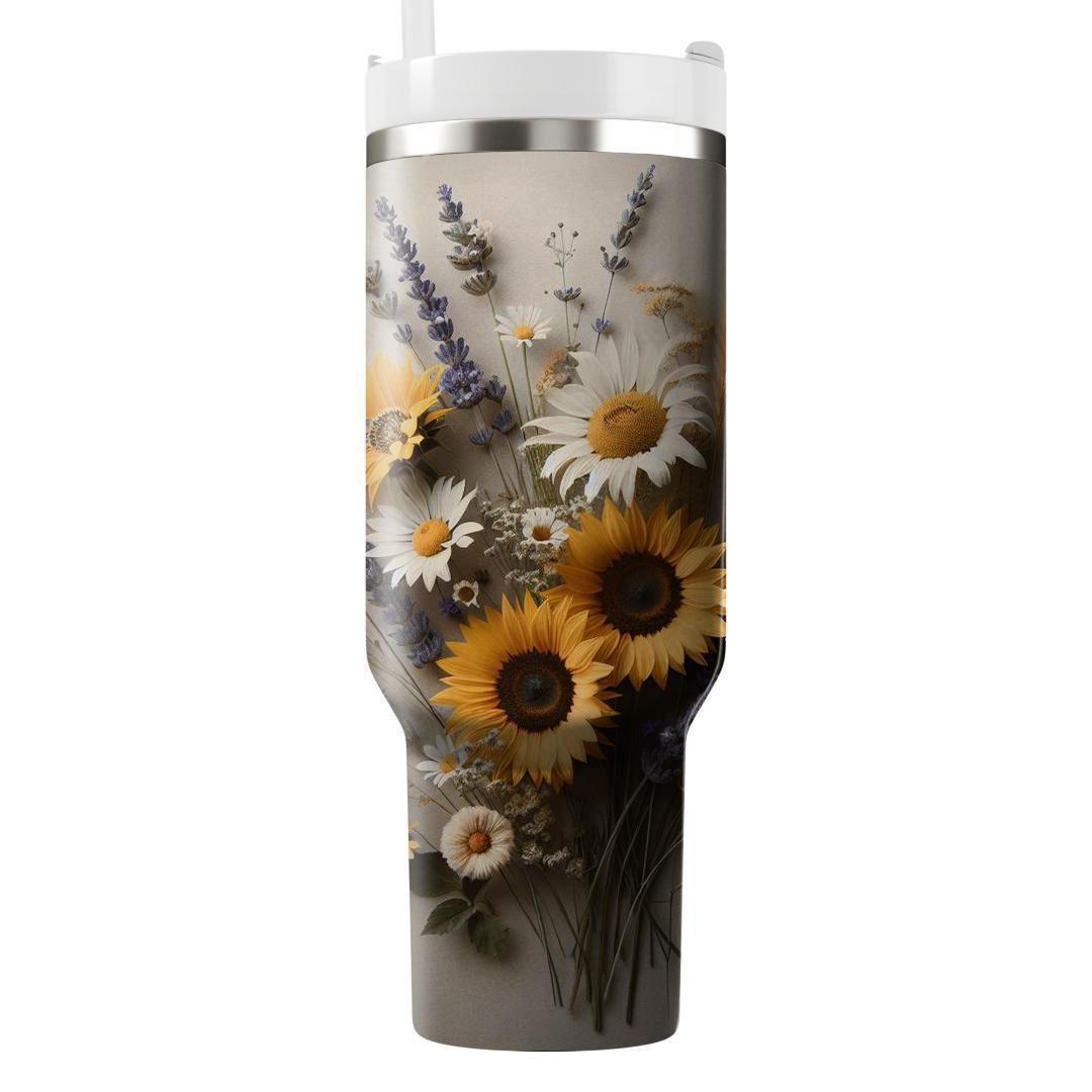 Rustic Country Blooms  Tumbler Cups