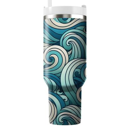 Oceanic Wave Elegance  Tumblers For Gifts