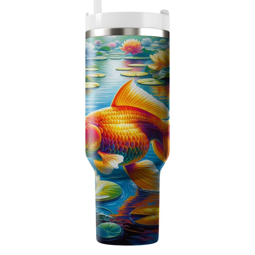 Radiant Goldfish Oasis  Tumblers With Lids