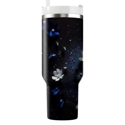 Mystic Midnight Blossoms  Tumbler Cups
