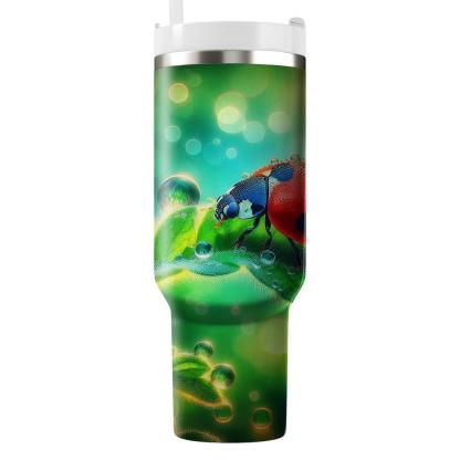 Charming Ladybug Meadow  Tumblers With Lids