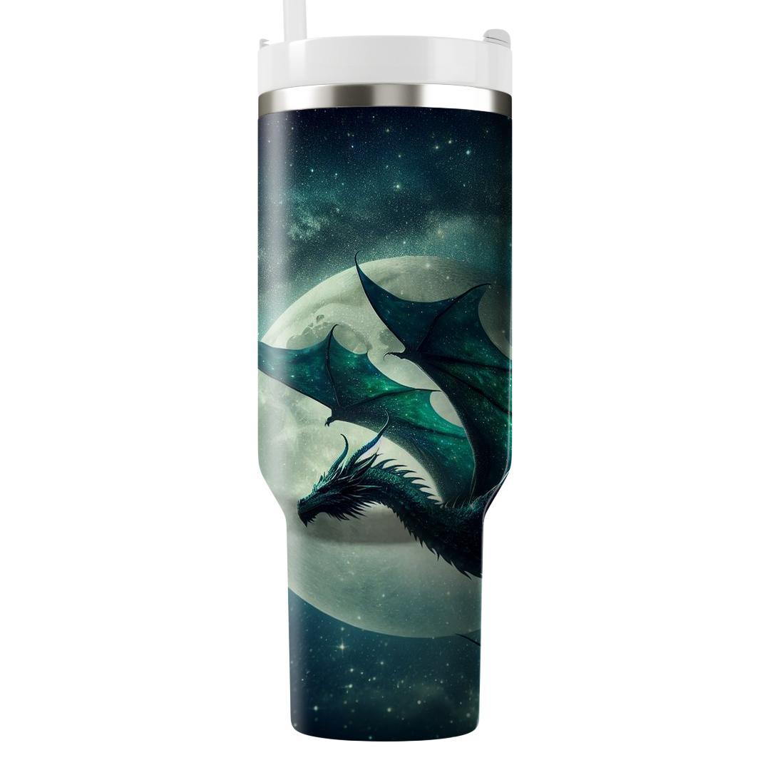 Mystical Dragon Night Sky  Travel Tumblers