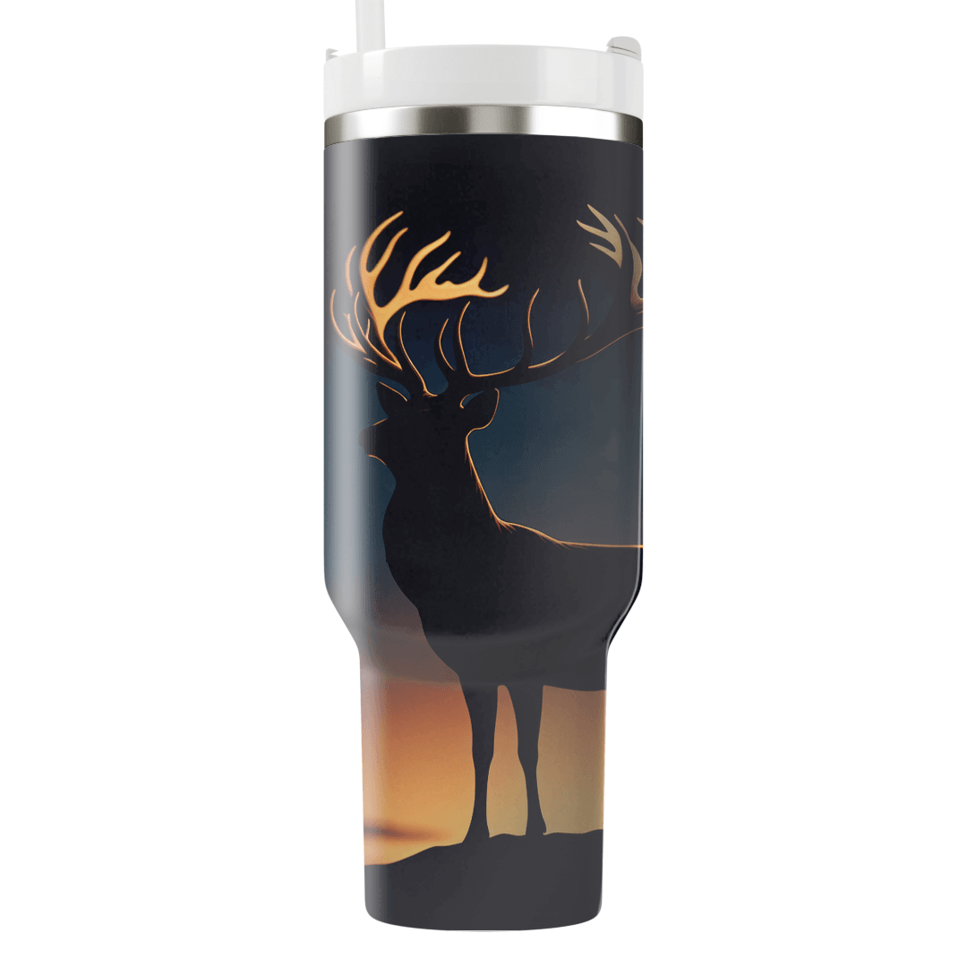 Golden Stag Silhouette  Decorative Tumblers