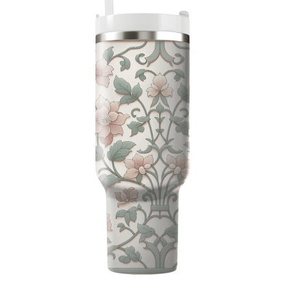 Elegant Floral Trellis Custom Tumblers