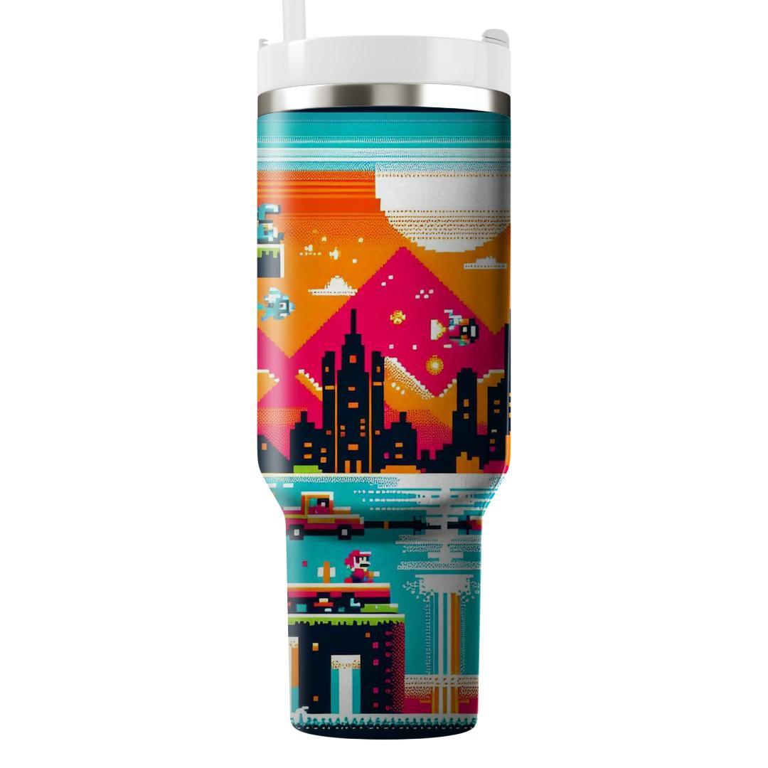Pixel Pop Adventure  Personalized Tumblers