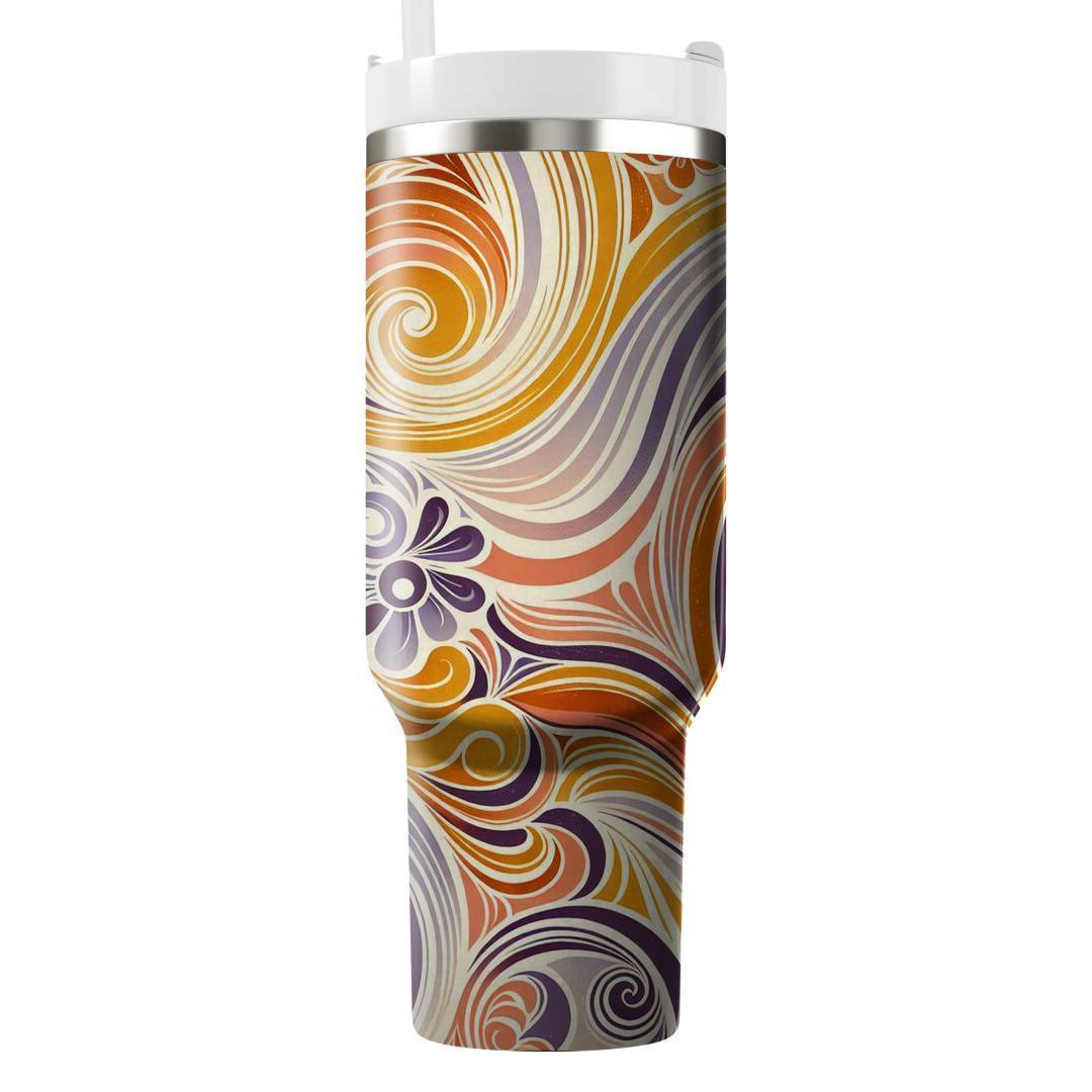 Flower Power Swirls  Custom Tumblers