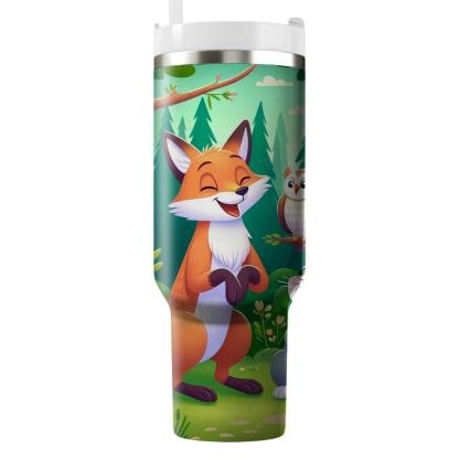 Whimsical Fox & Friends  Tumblers With Lids