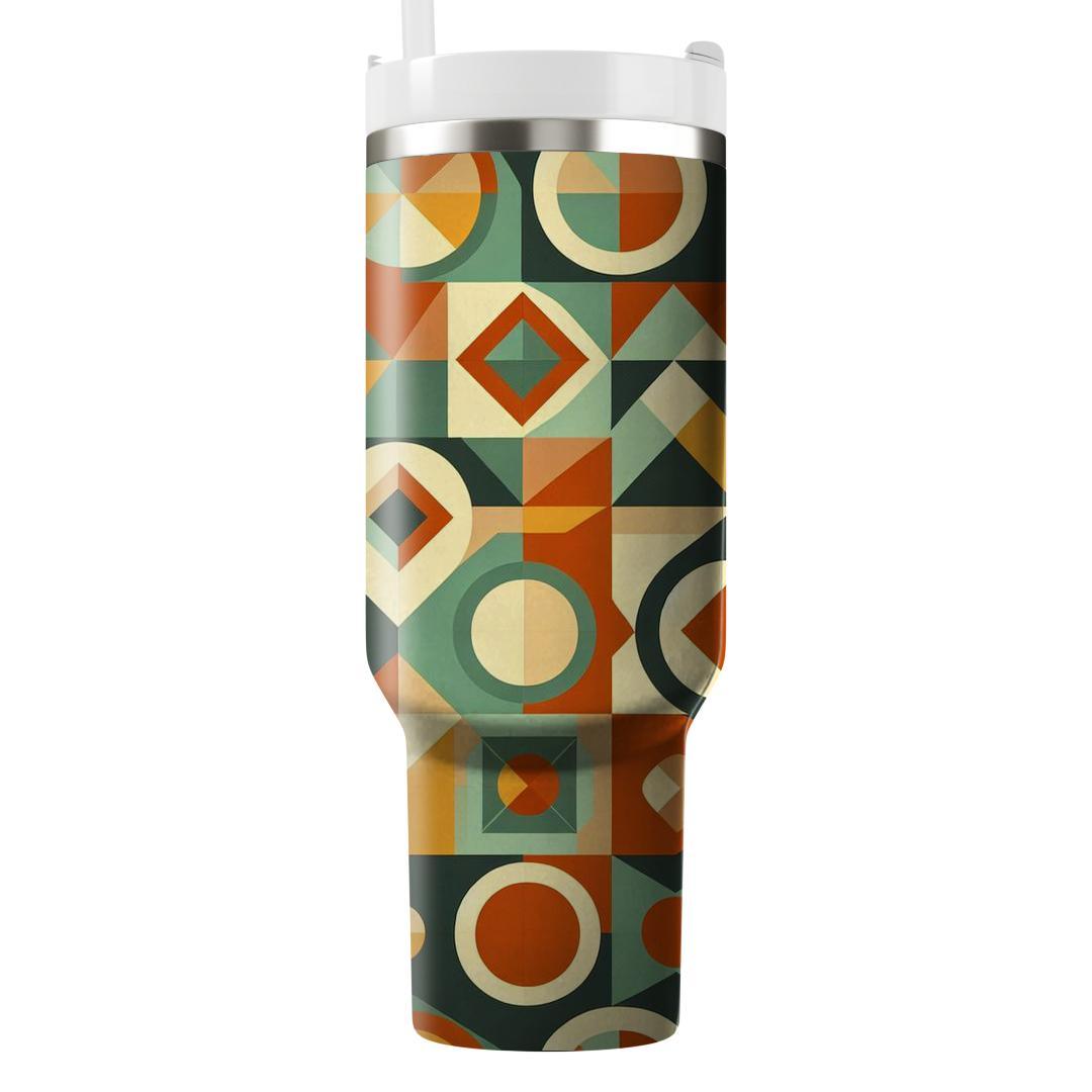 Retro Polygon Delight  Travel Tumblers