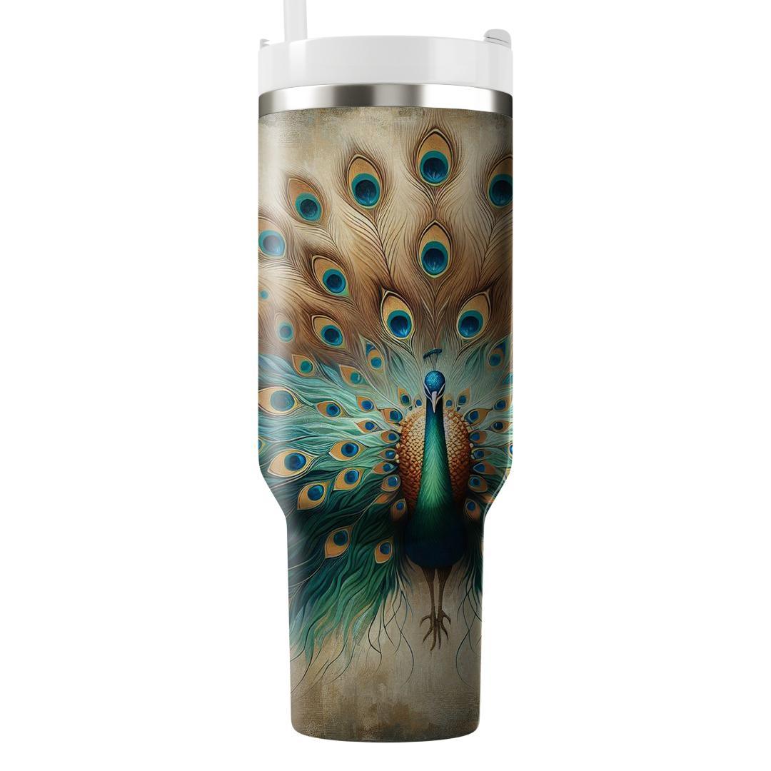 Regal Peacock Dance  Travel Tumblers