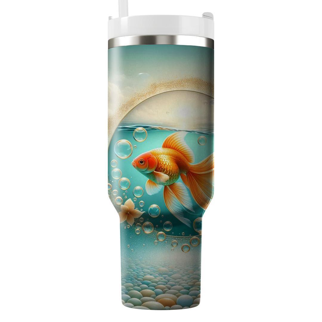 Radiant Goldfish Dream  Travel Tumblers