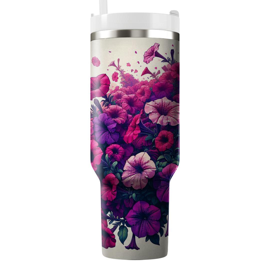 Cascading Petunia Bliss  Tumbler Cups