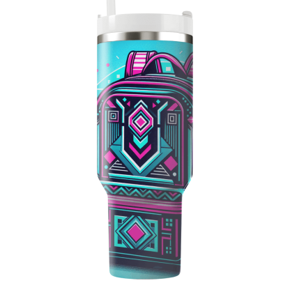 Radical 80s Synthwave Backpack Custom Tumblers