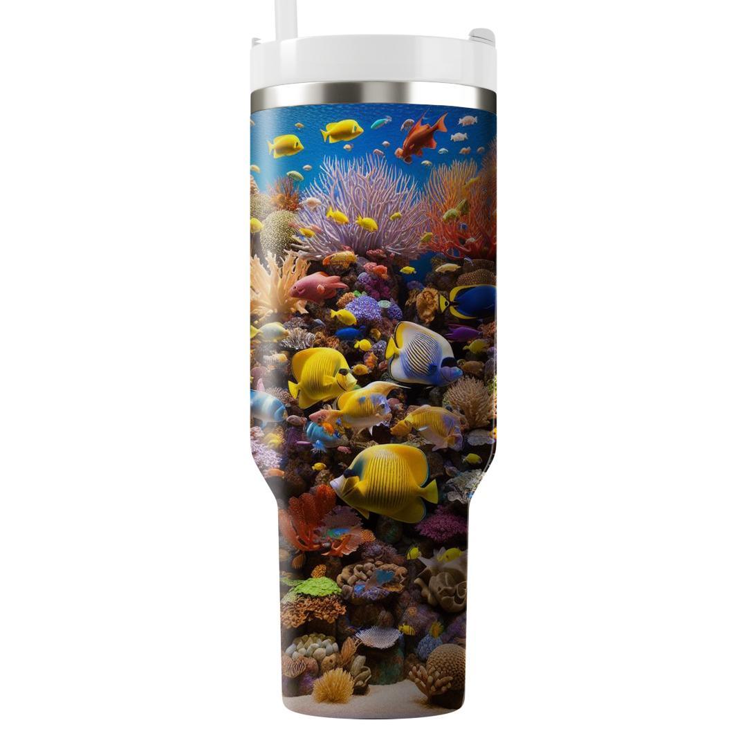 Vibrant Tropical Fish Adventure  Travel Tumblers