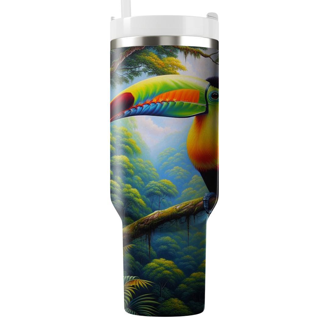 Colorful Toucan Treetop  Tumblers With Lids