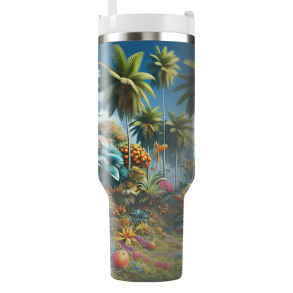 Summer Tropical Retreat  Personalized Tumblers