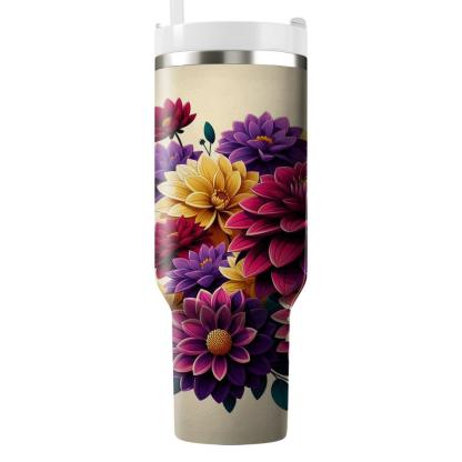 Enchanting Dahlia Garden  Insulated Tumblers