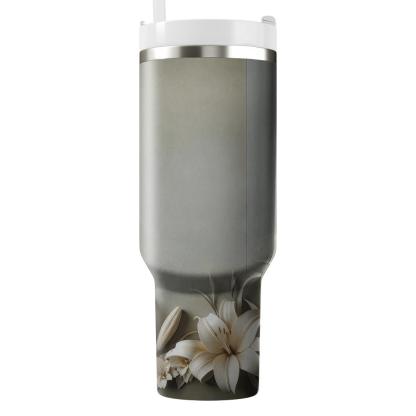 Ivory Lily Cascade  Tumbler Cups