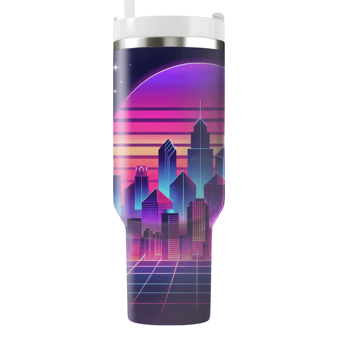 Synthwave Cityscape Custom Tumblers