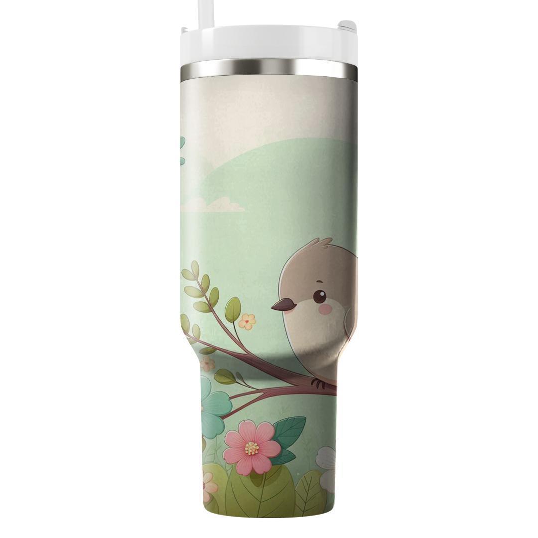Charming Little Bird  Tumblers With Lids