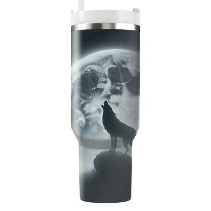 Majestic Wolf Moon  Tumbler Cups