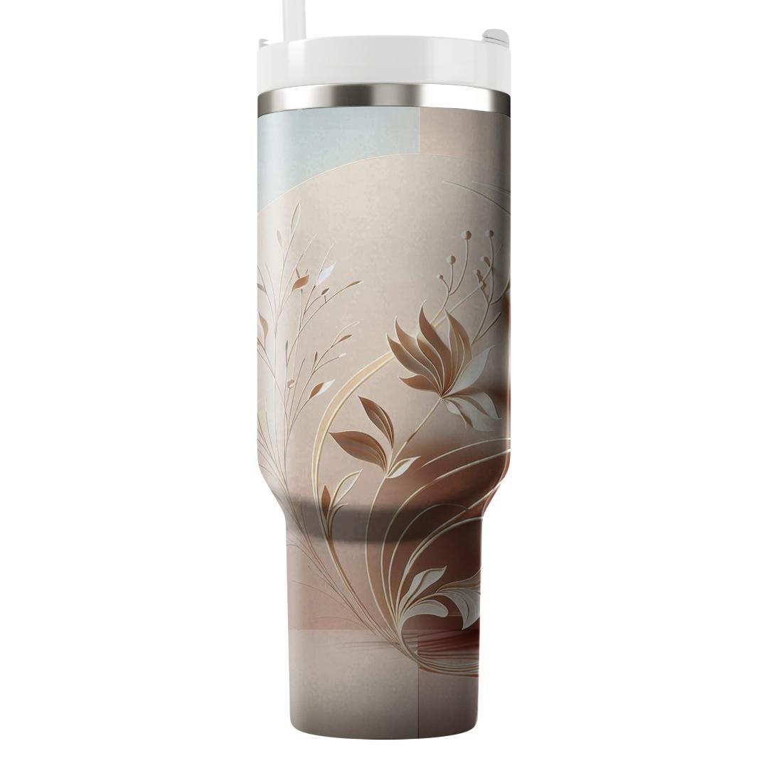Charming Floral Silhouette  Unique Tumblers