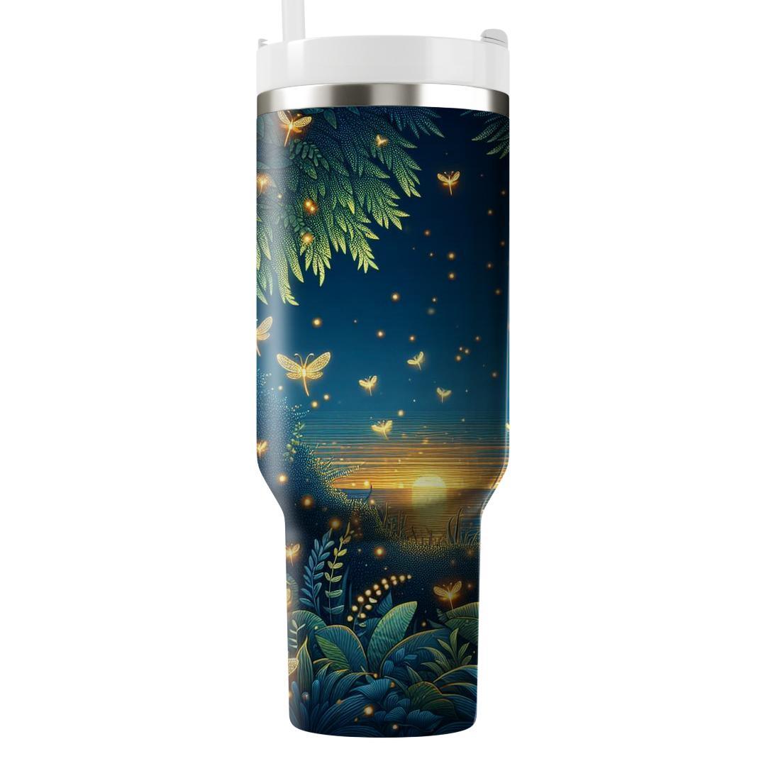 Luminous Firefly Dance  Travel Tumblers