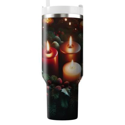 Winter Candlelight Magic  Tumbler Cups