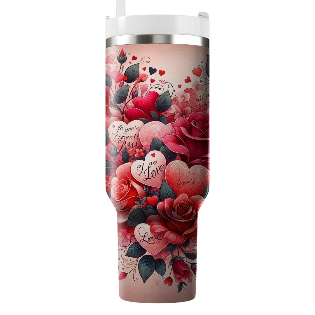 Glow Of Love - Valentine’s Day  Tumblers With Lids
