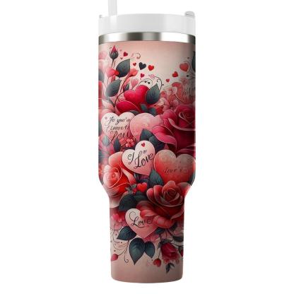 Glow Of Love - Valentine’s Day  Tumblers With Lids