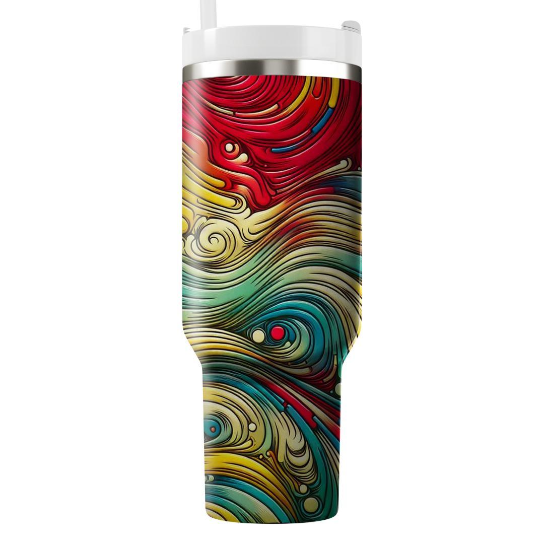 Groovy Ripple Effect  Travel Tumblers