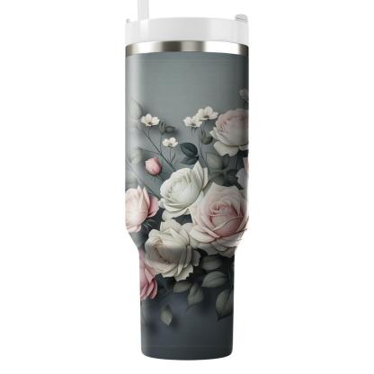 Serenity Rose Bouquet  Insulated Tumblers