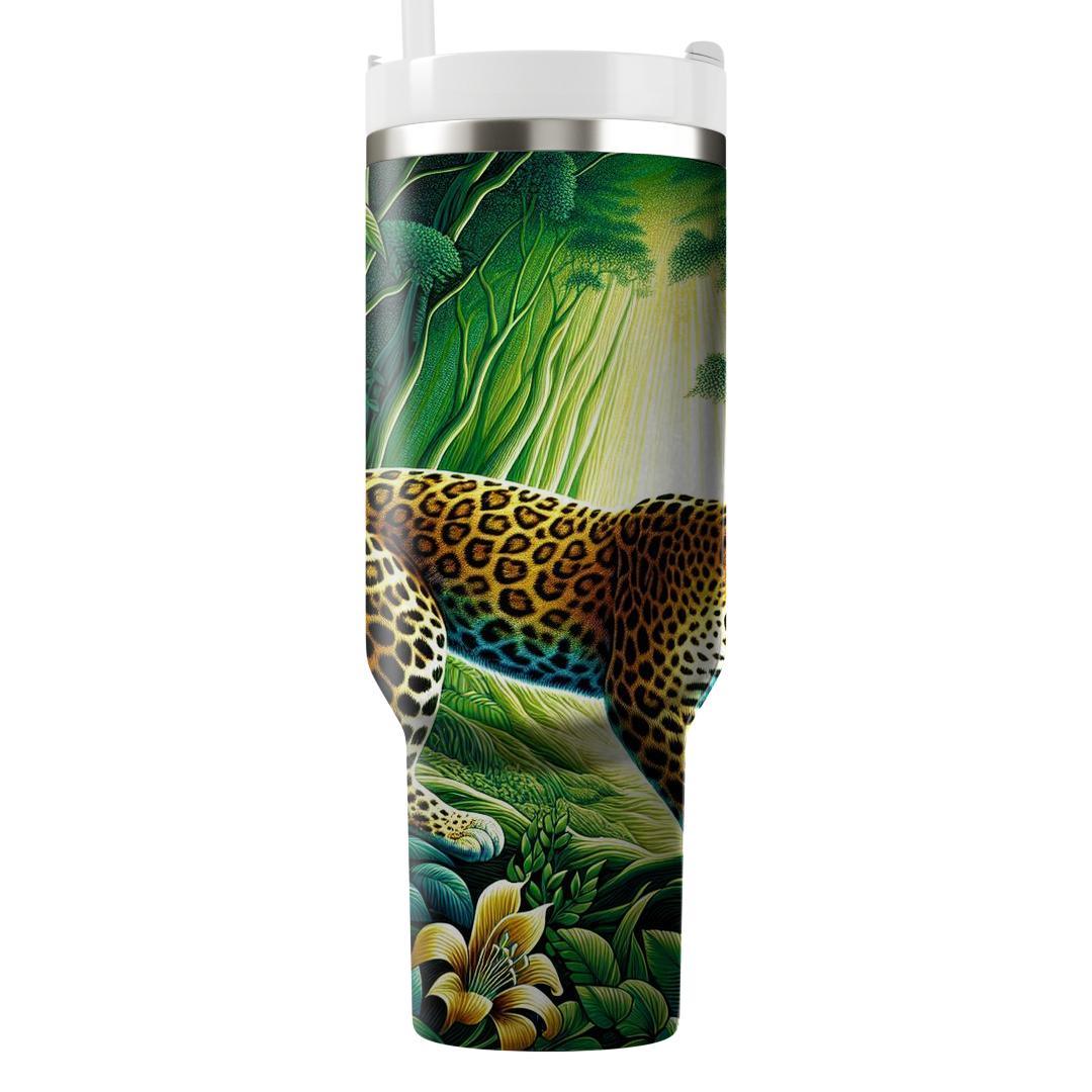 Ferocious Leopard Jungle  Tumblers With Lids